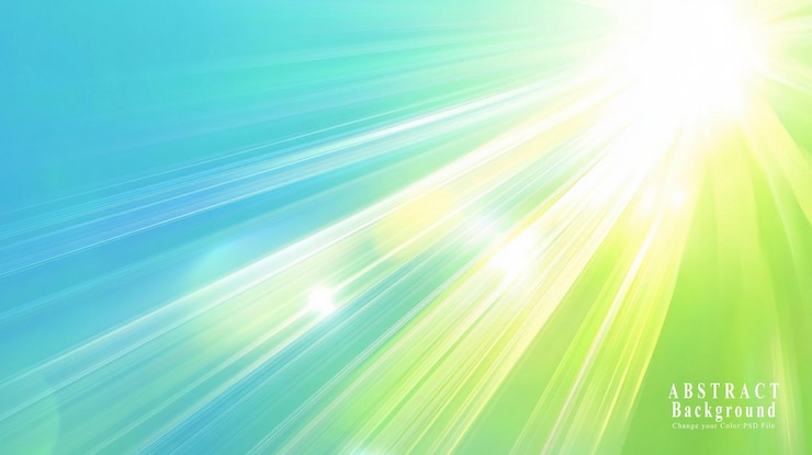 PSD 緑の背景の太陽の写真