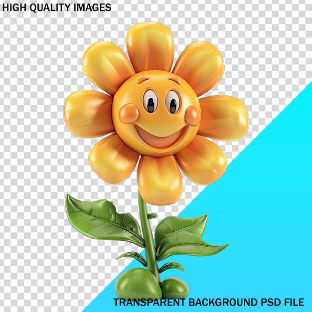 PSD a picture of a sunflower with a face on it