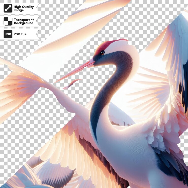 PSD a picture of a swan with a picture of a swan on it
