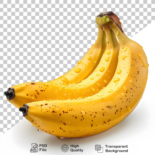 Una foto di tre banane con una foto png di una banana su di essa