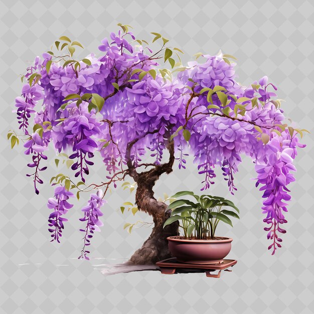 PSD a picture of a tree with purple flowers