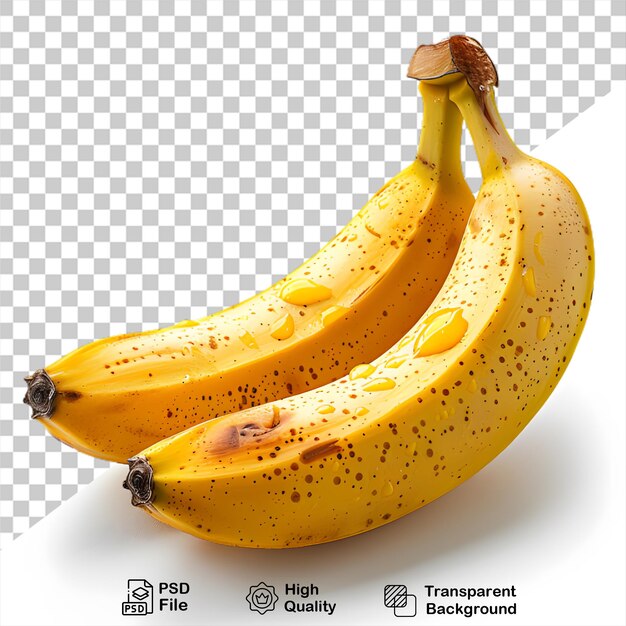 Una foto di due banane con una foto png di una banana su di essa