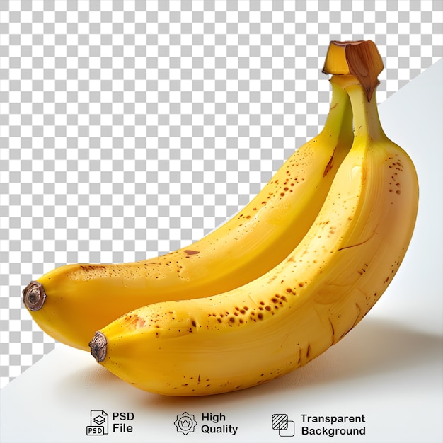Una foto di due banane con una foto png di una banana su di essa