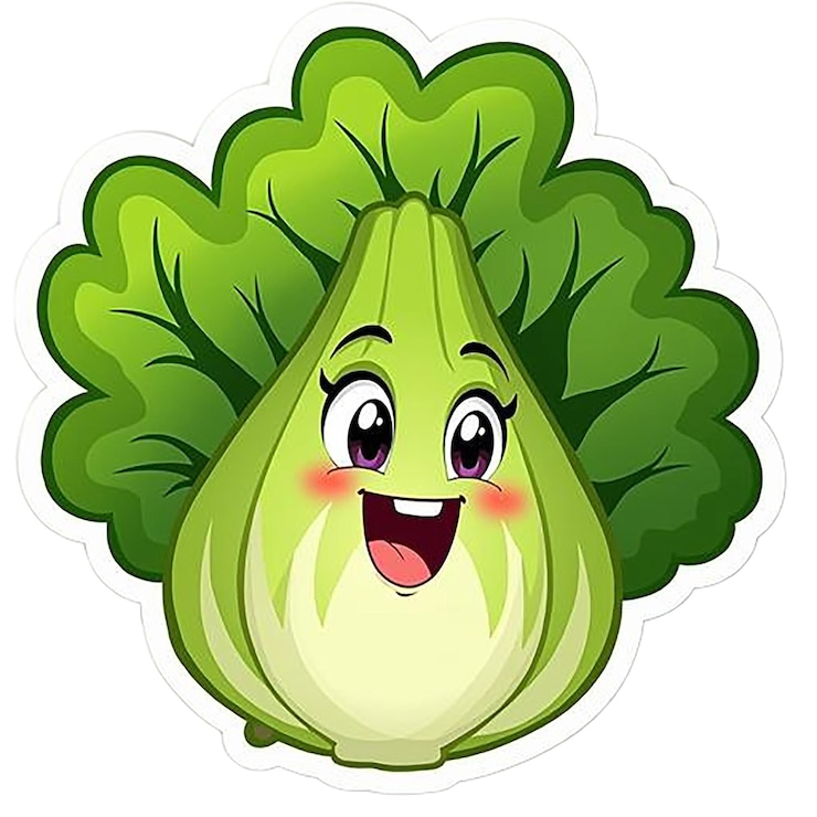 PSD a picture of a vegetable with a face on it
