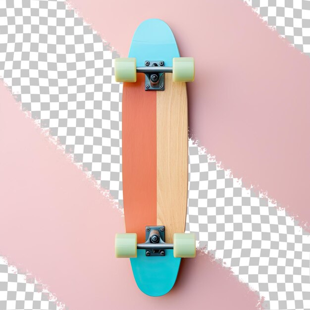 PSD picture of a vintage skateboard made of wood from the 1970s