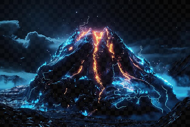PSD a picture of a volcano with a star on it