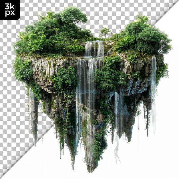 PSD a picture of a waterfall and the image of a waterfall