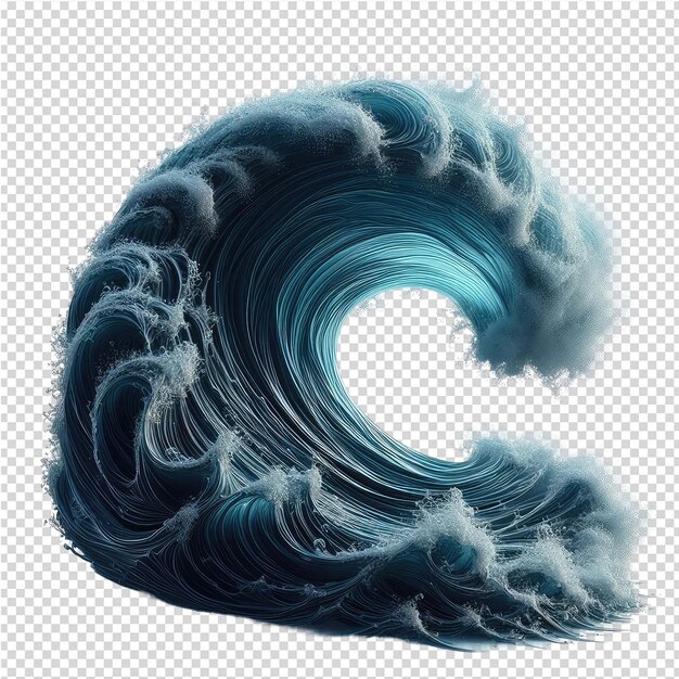 PSD a picture of a wave with the letter c on it