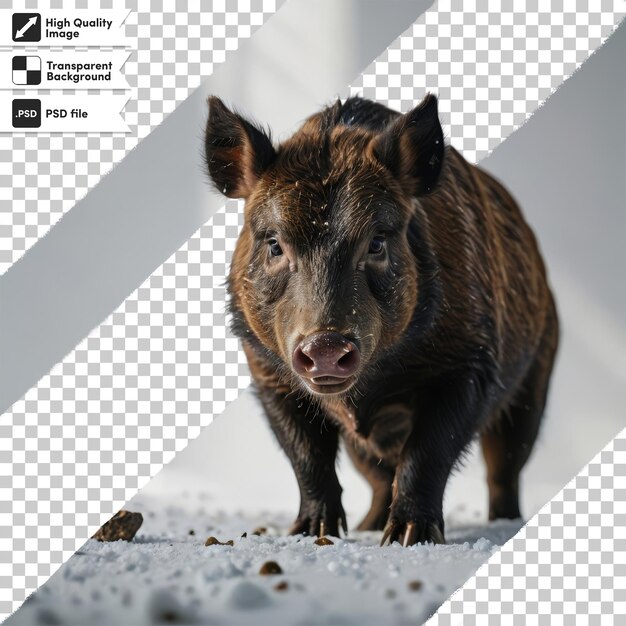 PSD a picture of a wild boar with a picture of a pig on it