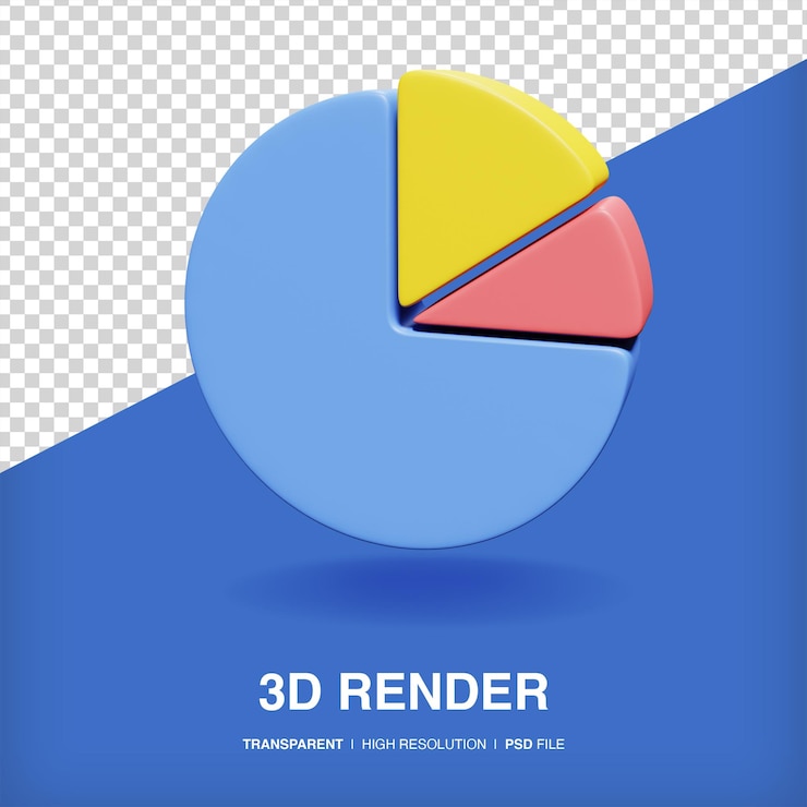 PSD pie chart 3d icon