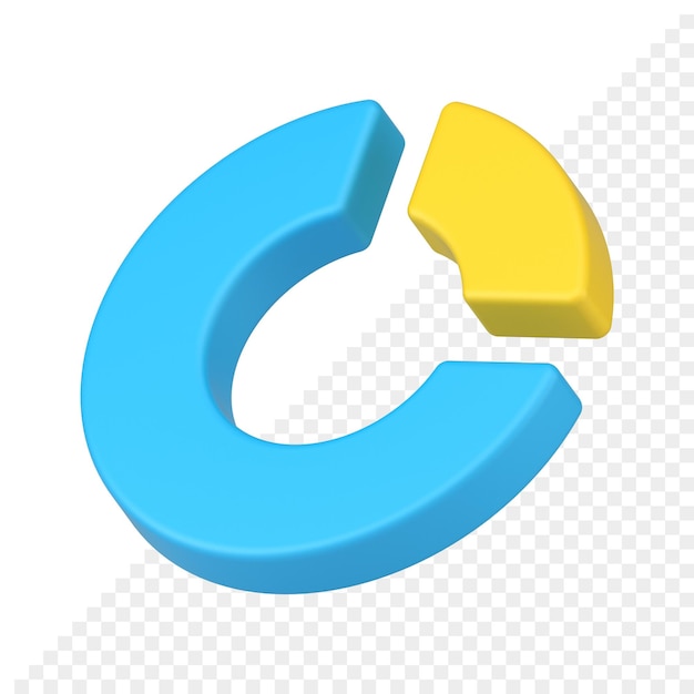 PSD pie chart 3d icon