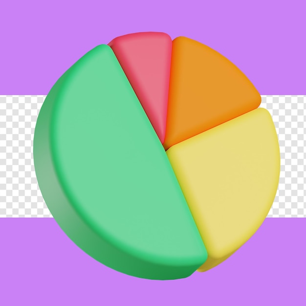 Pie chart 3d illustration