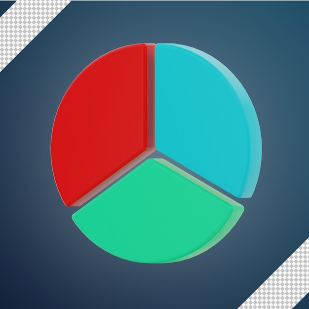 Pie chart 3d illustration