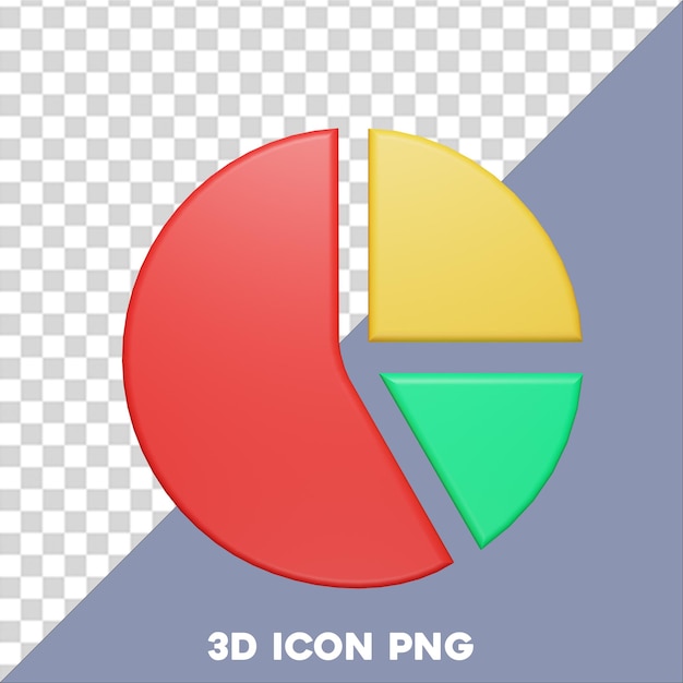 Pie Chart icon 3D PNG