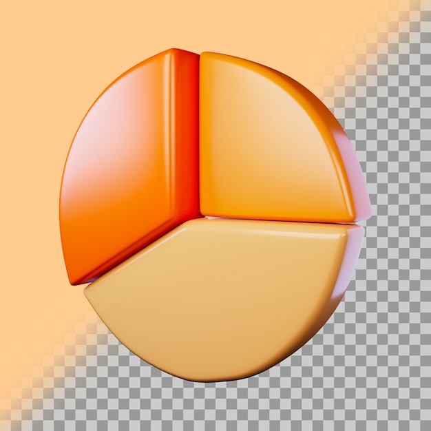 PSD pie chart icon 3d