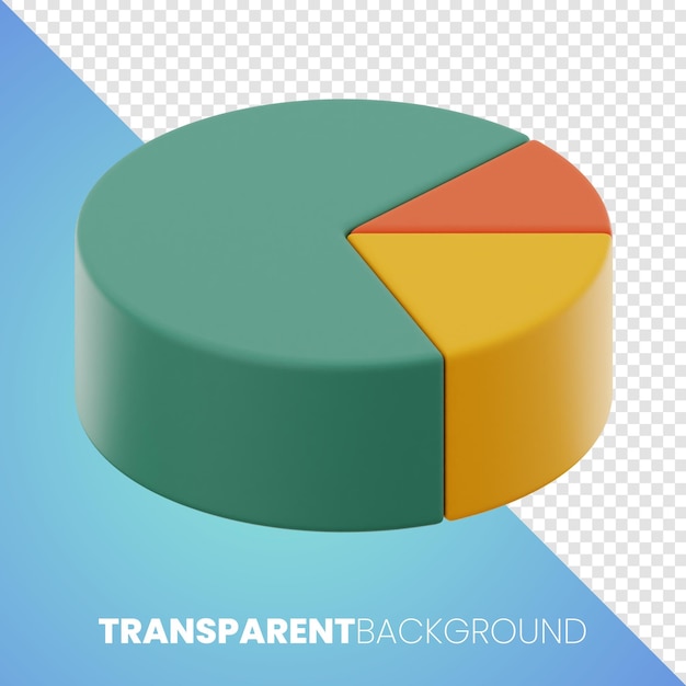 pie chart premium user interface design icon 3d rendering on isolated background