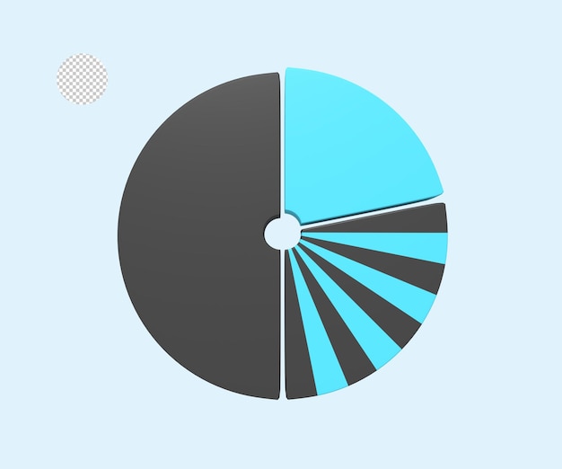 PSD pie chart statistical diagram