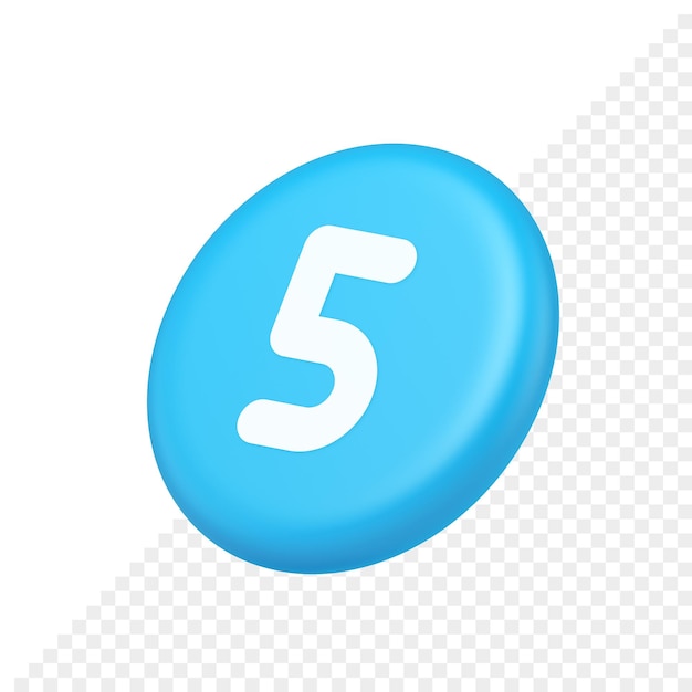 Pięć Znaków Klawiatury Kalkulatora Niebieski Przycisk Liczenie Finansowe 3d Izometryczna Realistyczna Ikona