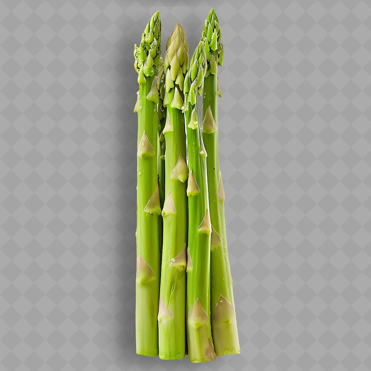 PSD a piece of asparagus that is green
