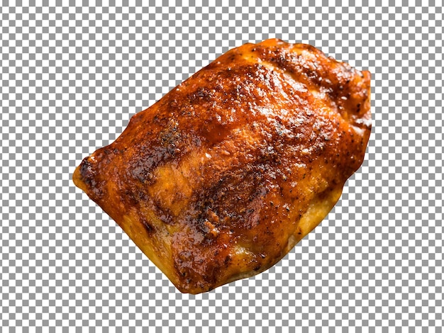 PSD piece of bbq chicken on transparent background