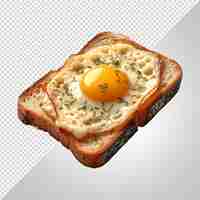 PSD a piece of bread with an egg on it