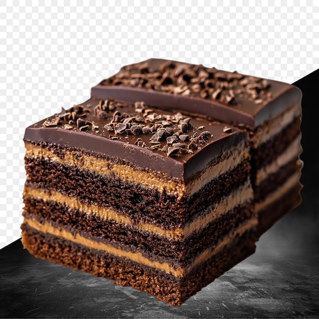 a piece of cake that has the word chocolate on it