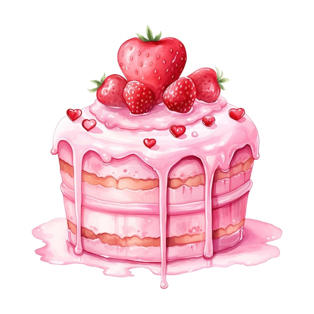 Piece of cake with a heart ai generated image