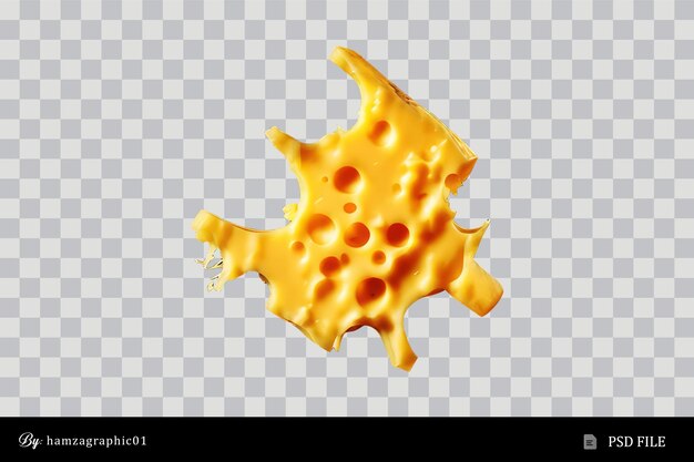 PSD piece of cheese with holes on it