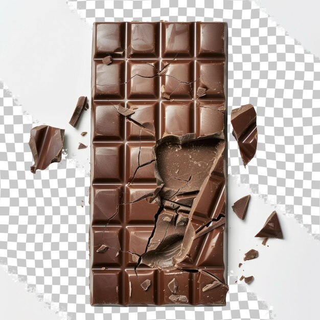 PSD a piece of chocolate with a bite missing on it