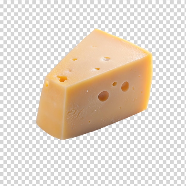 PSD piece of cheese isolated on transparent background