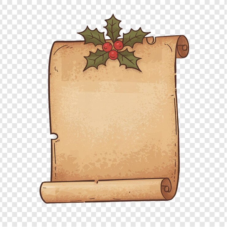 PSD a piece of paper with a christmas ornament on it