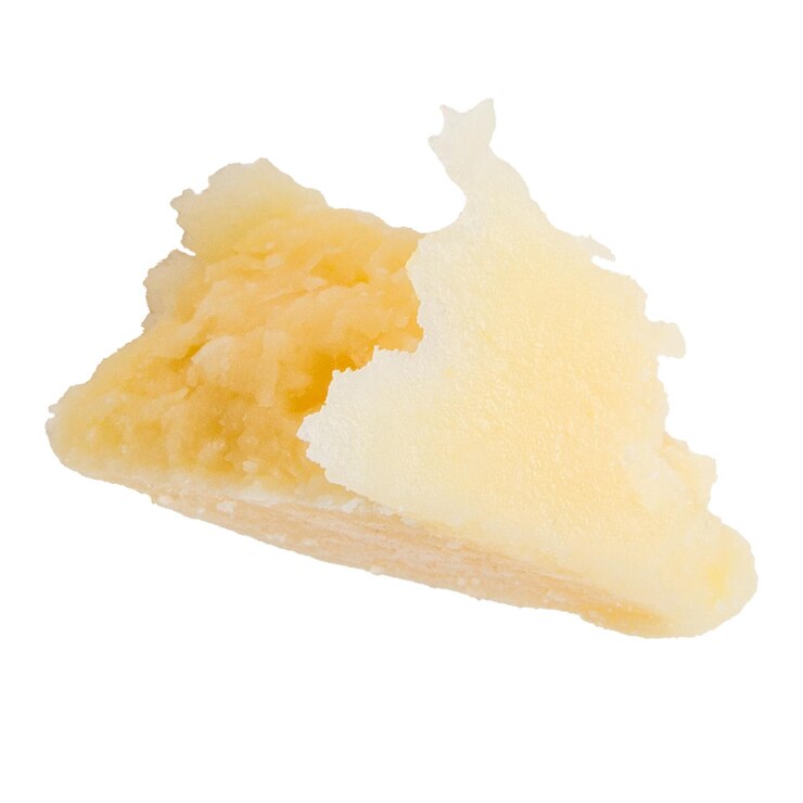 PSD piece of parmesan cheese on empty background