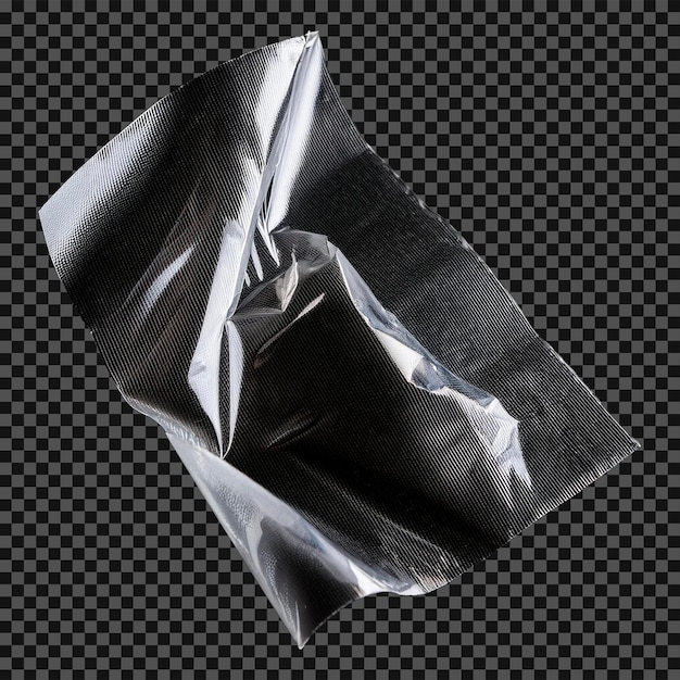 A piece of torn adhesive tape on a transparent background