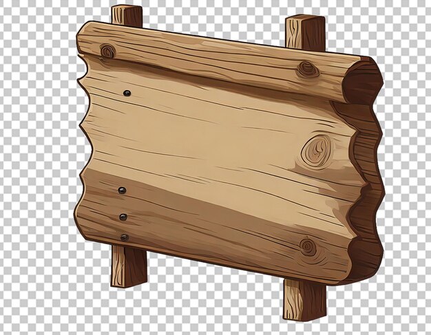 Un pezzo di legno vuoto illustrazione del cartello