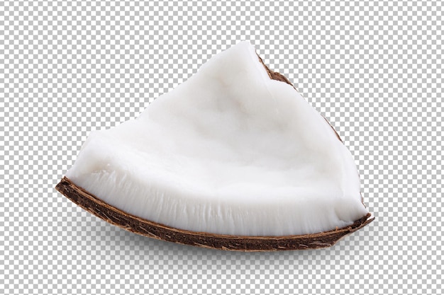 PSD pieces coconut isolated on alpha layer