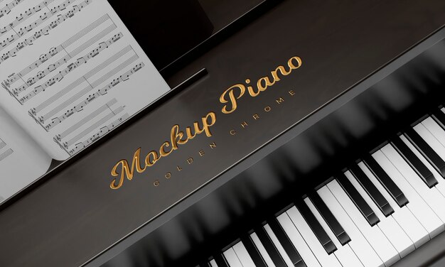 PSD piękna makieta fortepianu