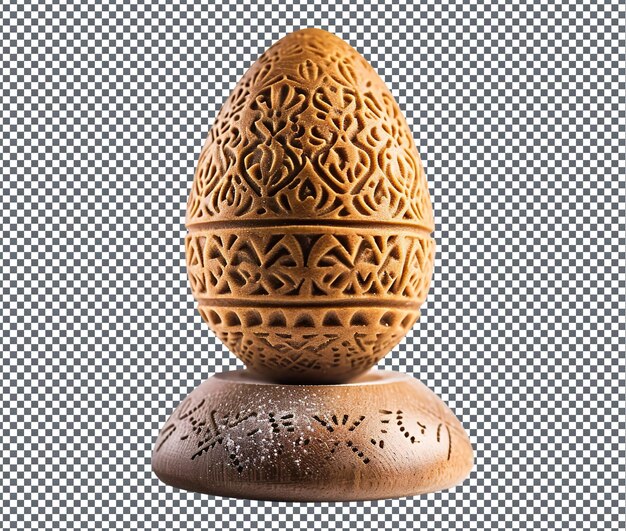 Piękna Pieczęć Ciasteczka W Kształcie Jajka Wielkanocnego Izolowana Na Przezroczystym Tle