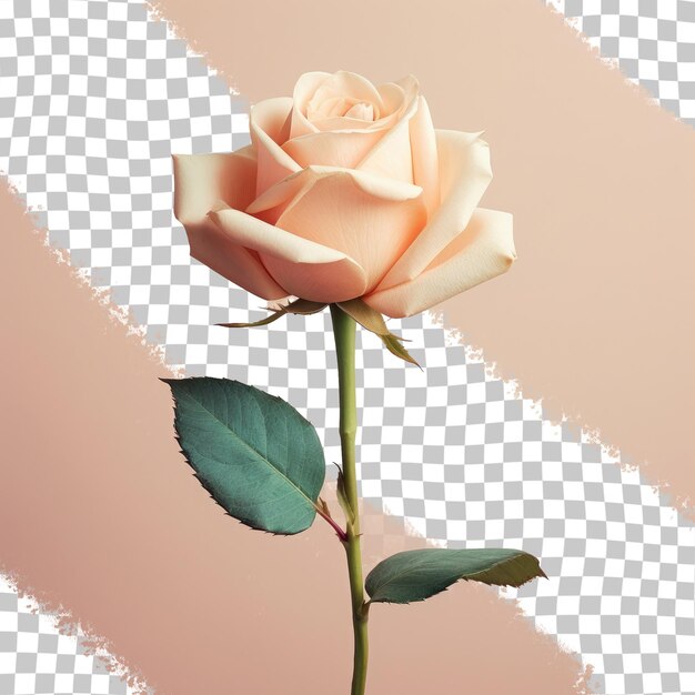 PSD piękna róża na przezroczystym tle