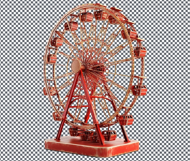 Piękne Ferris Wheel Odizolowane Na Przezroczystym Tle