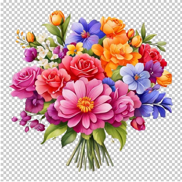 PSD piękny bukiet kwiatów.