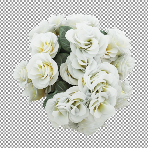 Piękny kwiat doniczkowy w renderowaniu 3d