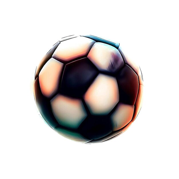 PSD piękny portret cyfrowej ilustracji sztuki wektorowej ai piłki nożnej