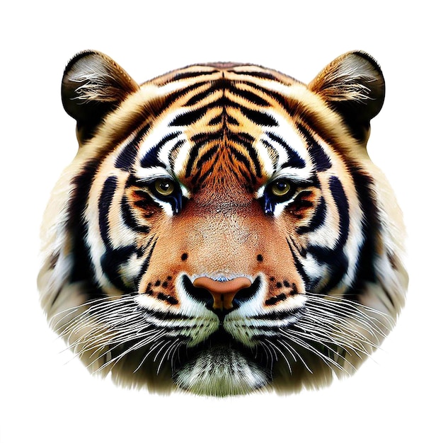 Piękny Portret Tygrysa Awatara Emoji Ai Cyfrowy Obraz Ilustracji