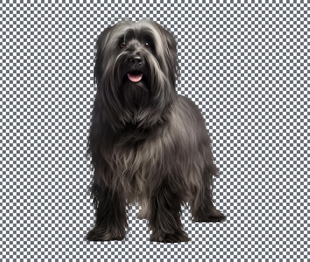 PSD piękny skye terrier pies wyizolowany na przezroczystej tle