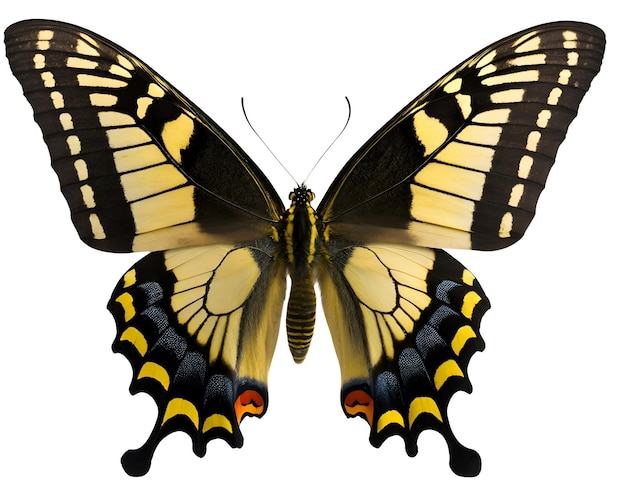 PSD piękny żółty motyl swallowtail