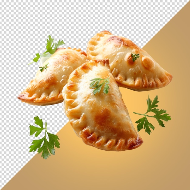 PSD pierogi isolated on white background