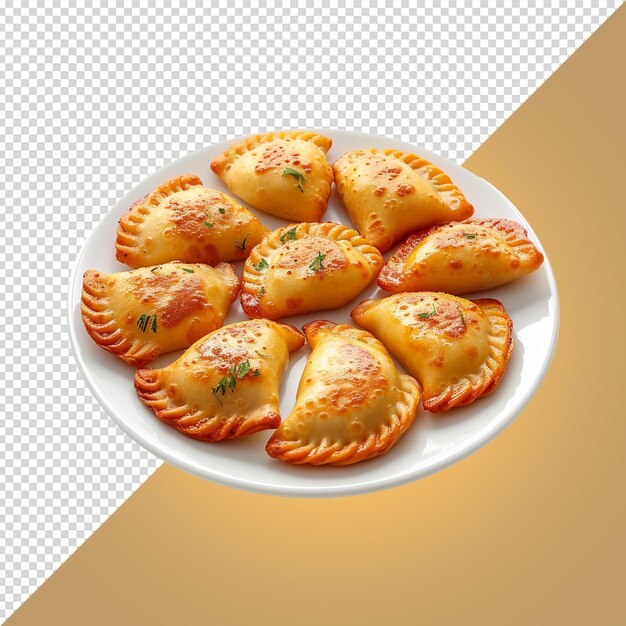 PSD pierogi isolated on white background