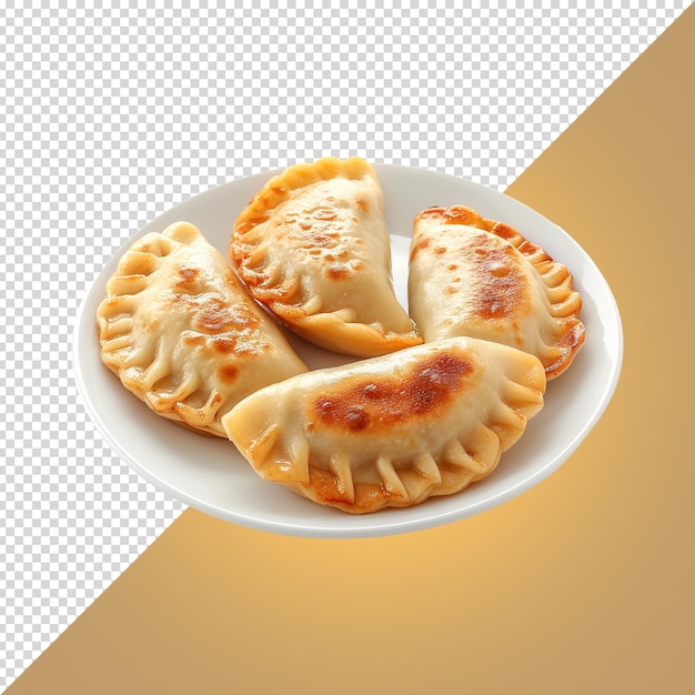 PSD pierogi isolated on white background