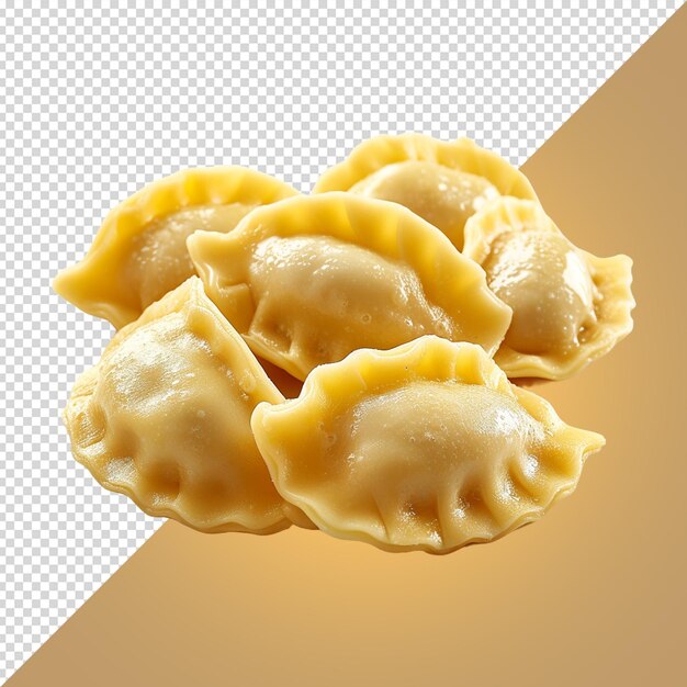 PSD pierogi isolated on white background