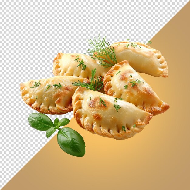 PSD pierogi isolated on white background